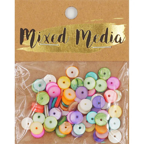 Mixed Colour Shell Heishi Beads